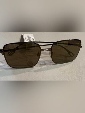 Fendi Metal Sunglasses with Brown Lenses